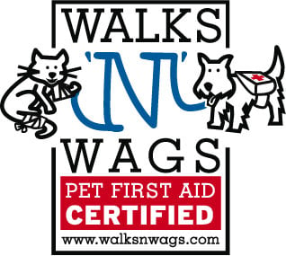 pet first aid trained with Walks N Wags